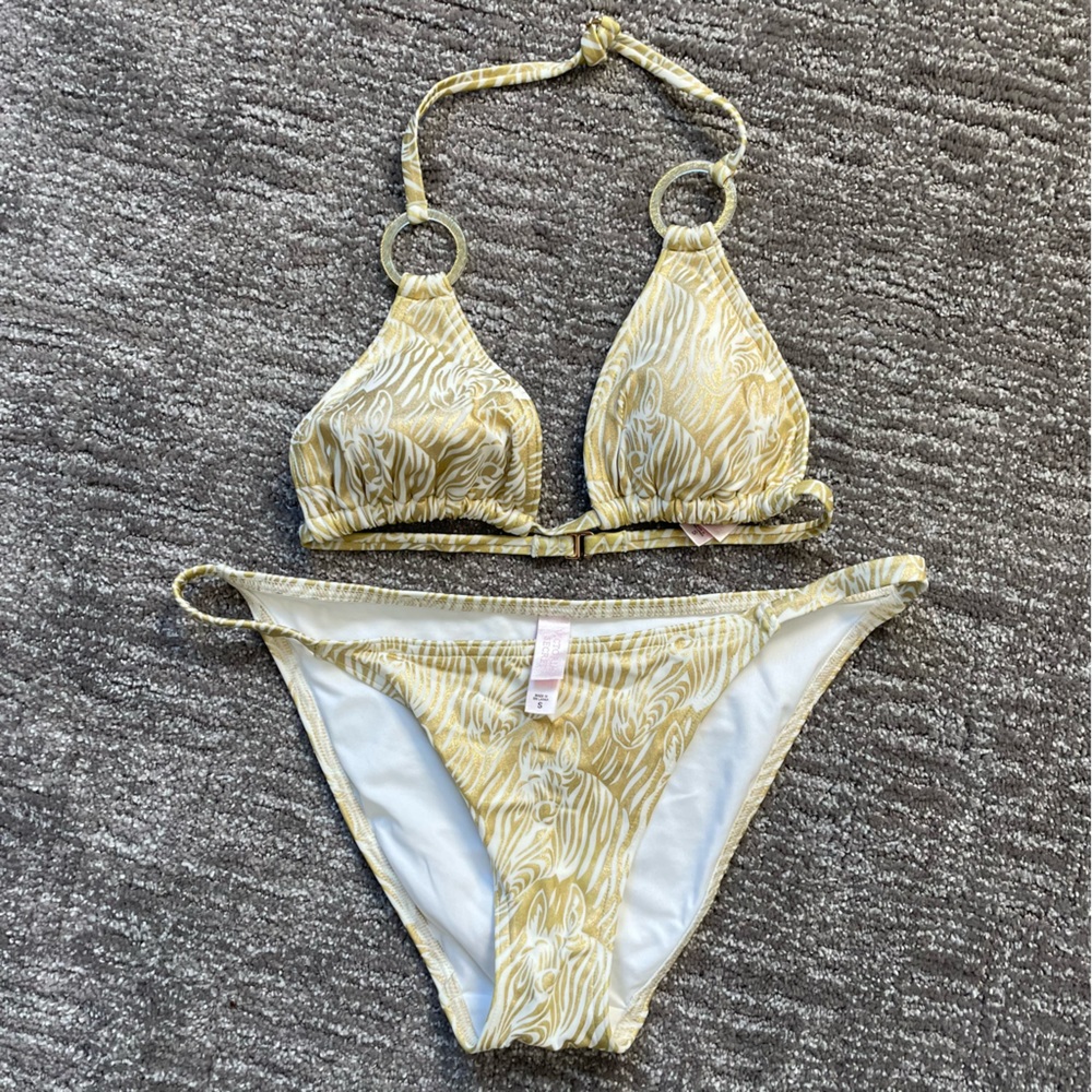 Victoria’s Secret Gold Bikini Small